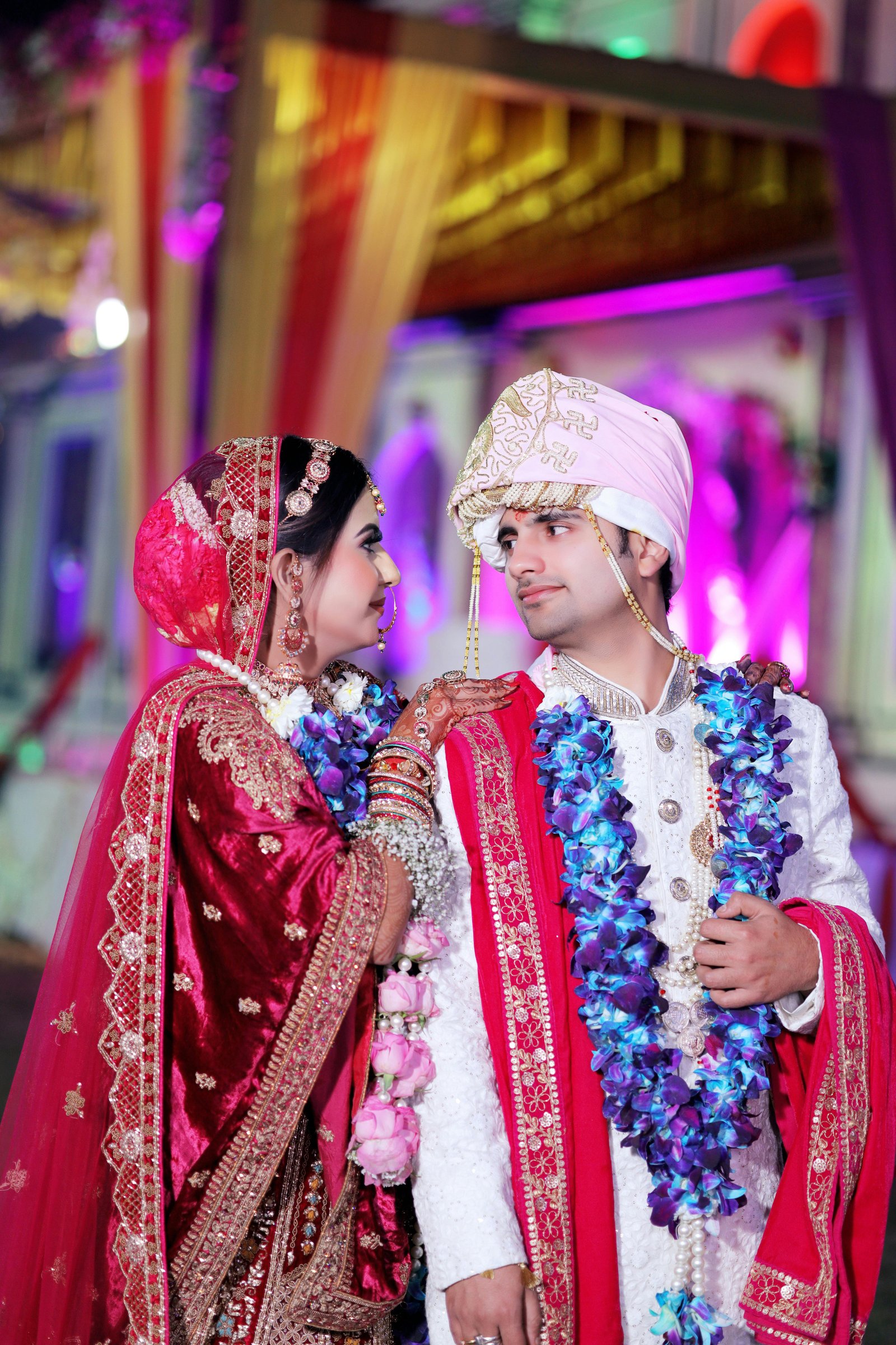 Indian bride and groom