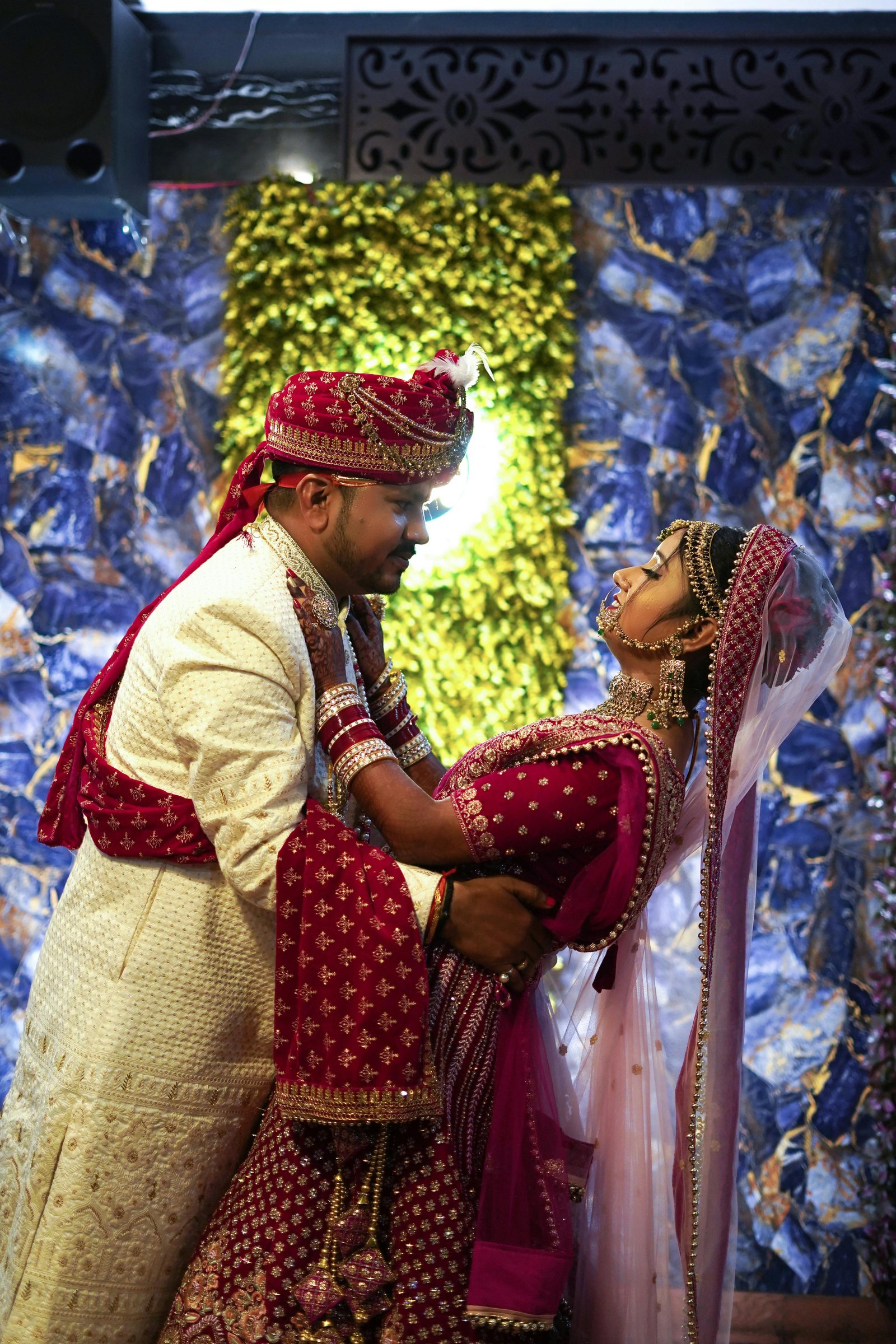 Indian wedding reception portrait
