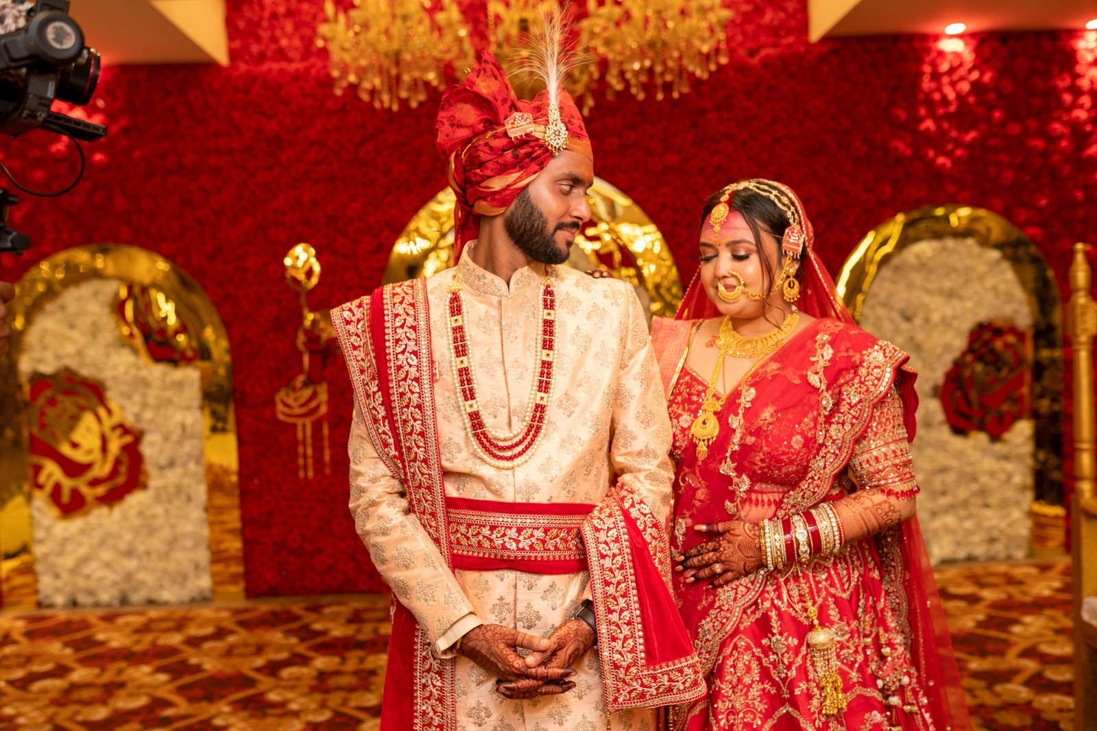 Indian wedding couple portrait