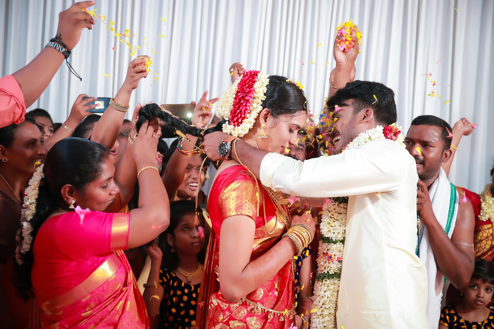 Indian wedding family celebration